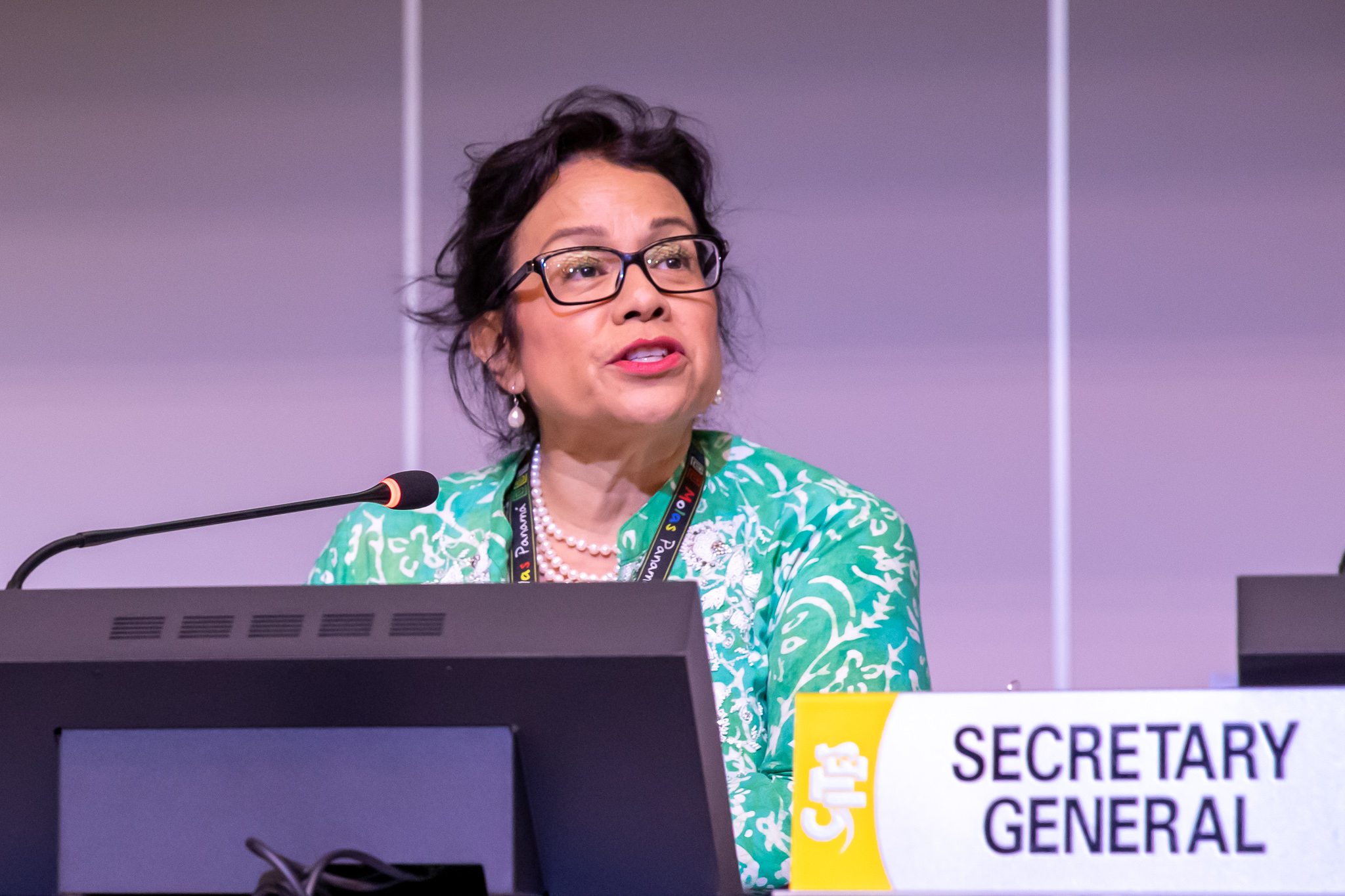 CITES Secretary-General Ivonne Higuero giving opening remarks