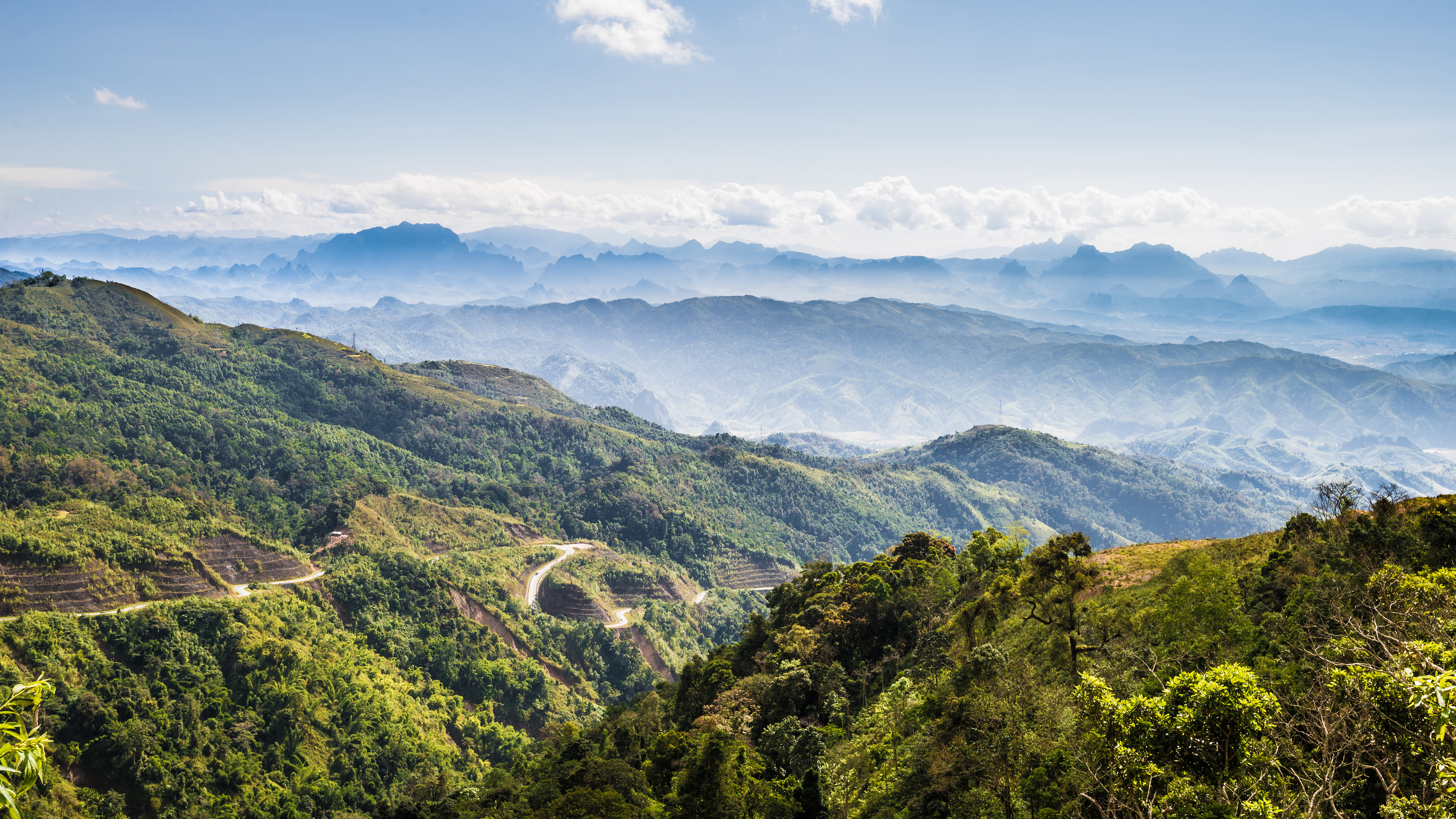 landscape with mountain range