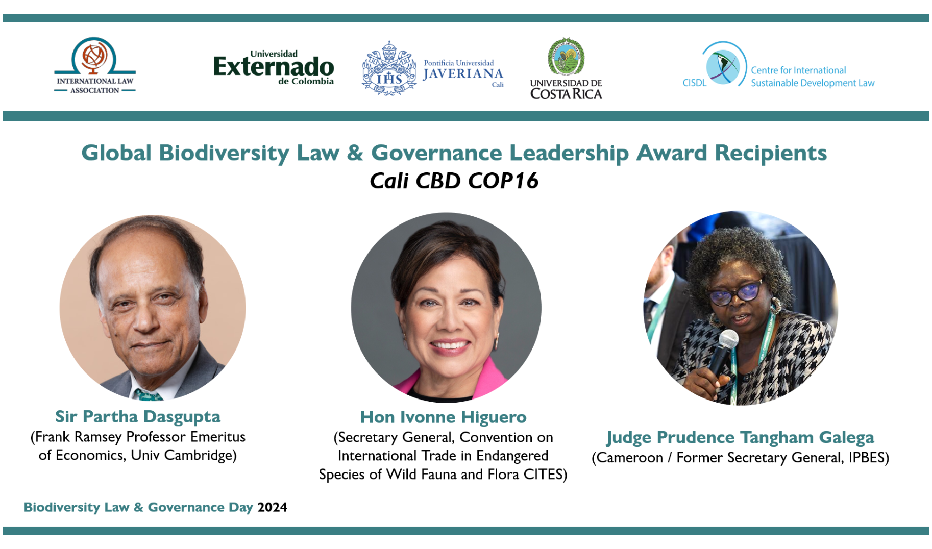 Global Biodiversity Law and Governance Leadership Awards 