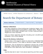 The Smithsonian National Museum of Natural History’s Botany Collections