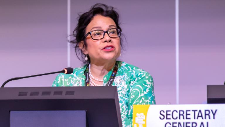 CITES SG Ivonne Higuero giving opening remarks