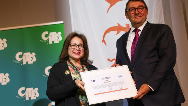 CITES SG awards Europol certificate of commendation